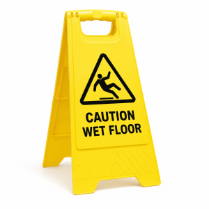 caution wet floor sign