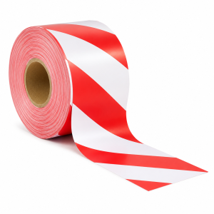 red white barrier tape 500m